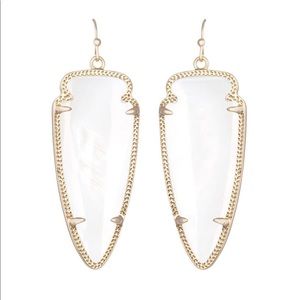 Kendra Scott Pearl Earrings 14K Gold Plated